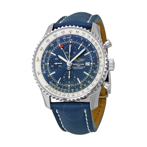 breitling navitimer blue on leather|breitling navitimer reviews.